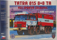 SDV 451, Tatra 815 8x8 Technikkoffer , Feuerwehr, Plastikbausatz 1/87, H0,