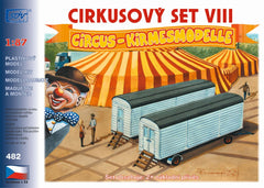 sdv 482 Zirkusset, 2 Wagen, Plastikbausatz 1/87, H0,