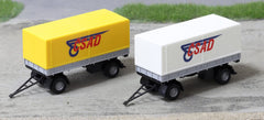 IGRA 66818216, 2x Anhänger Pritsche Plane, CSAD, Plastikbausatz 1/87,H0