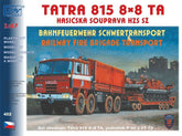 SDV 452, Tatra 815 8x8 ,Feuerwehrset Schwertransport,  Plastikbausatz 1/87, H0,