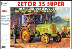 SDV 079, Traktor Zetor 35 Super, Plastikbausatz 1/87, H0,