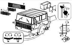 Hauler 87012, Zurüstteile für Tatra 813 6x6 , 1:87/ H0
