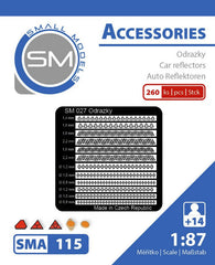 sm115 , Reflektoren,Anhängerdreiecke für PKW/ LKW , 1:87/ H0