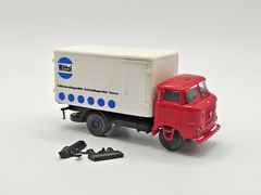 OP 87064, IFA W50, Rundkoffer mit VEB Wittol Druck, 1:87 / H0,