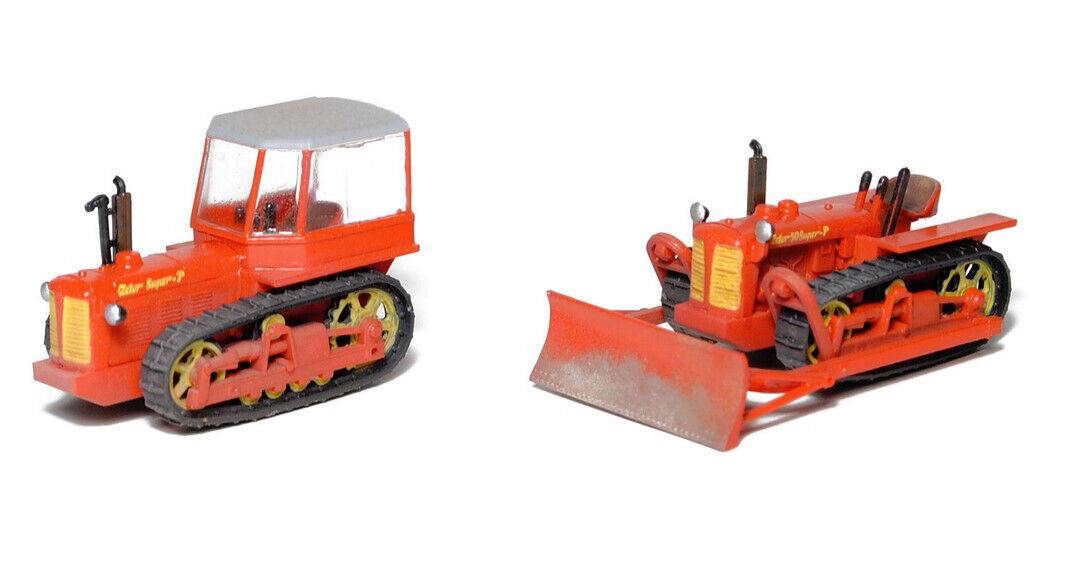 SDV 390, 2 Stück Kettentrakto Zetor, Plastikbausatz 1/87, H0,