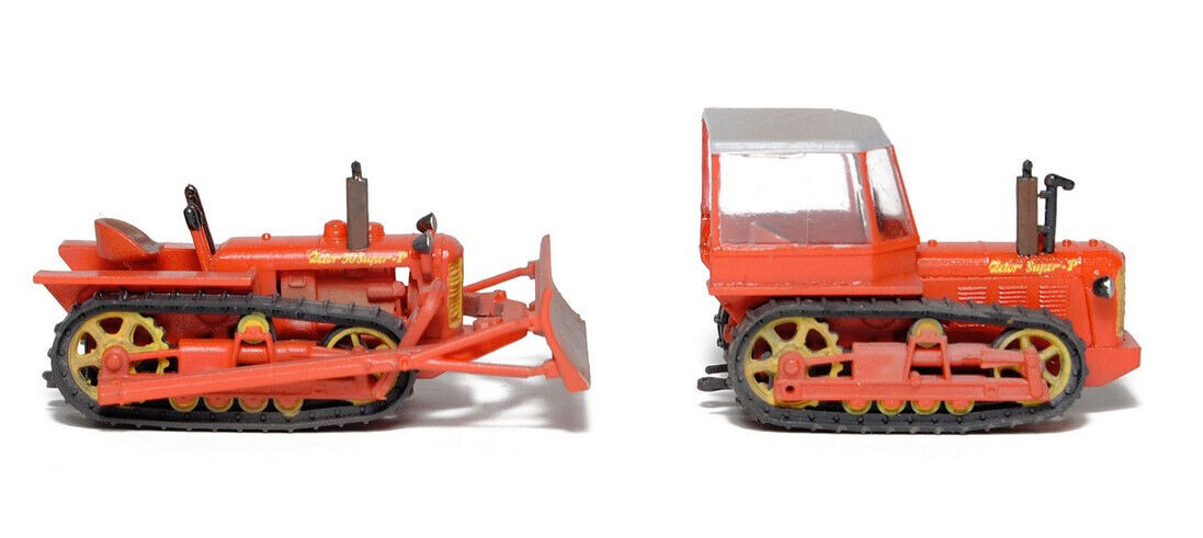 SDV 390, 2 Stück Kettentrakto Zetor, Plastikbausatz 1/87, H0,