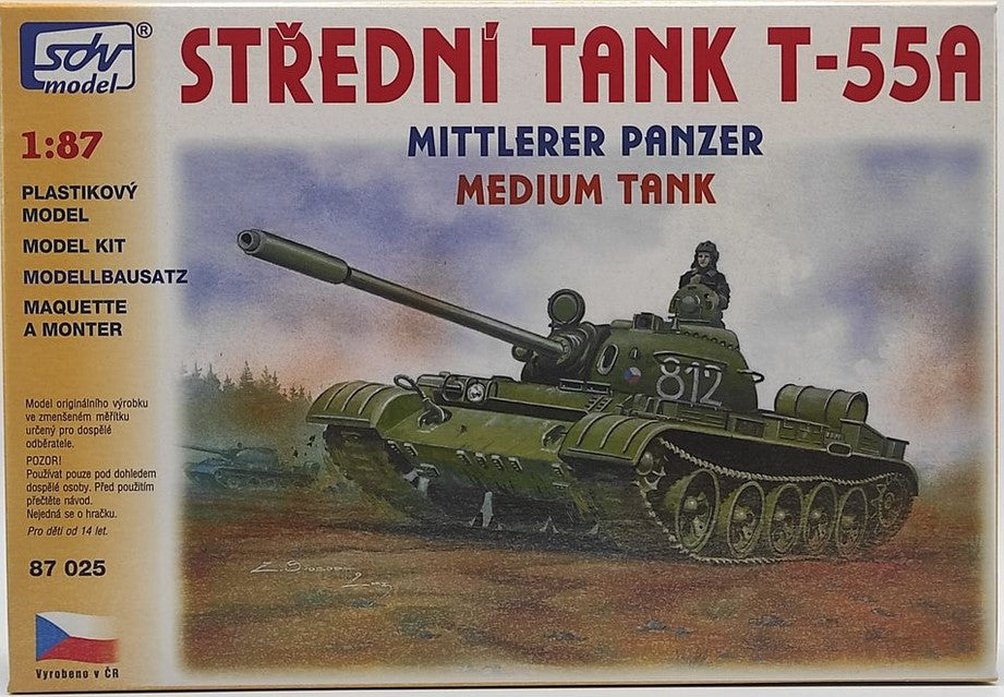 SDV 87025, Kampfpanzer T-55A, Plastikbausatz 1/87, H0