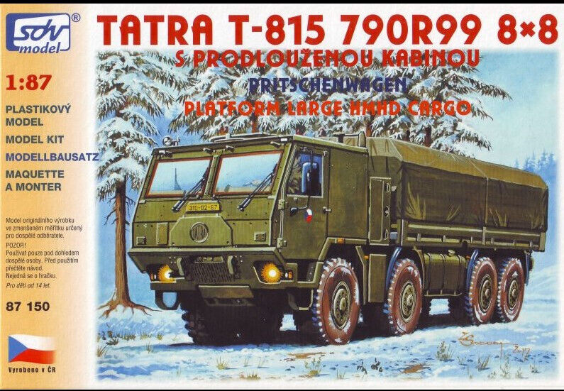 SDV 87150, Tatra 815 , 8x8 Militär, Pritche/Plane,  Plastikbausatz 1/87, H0,