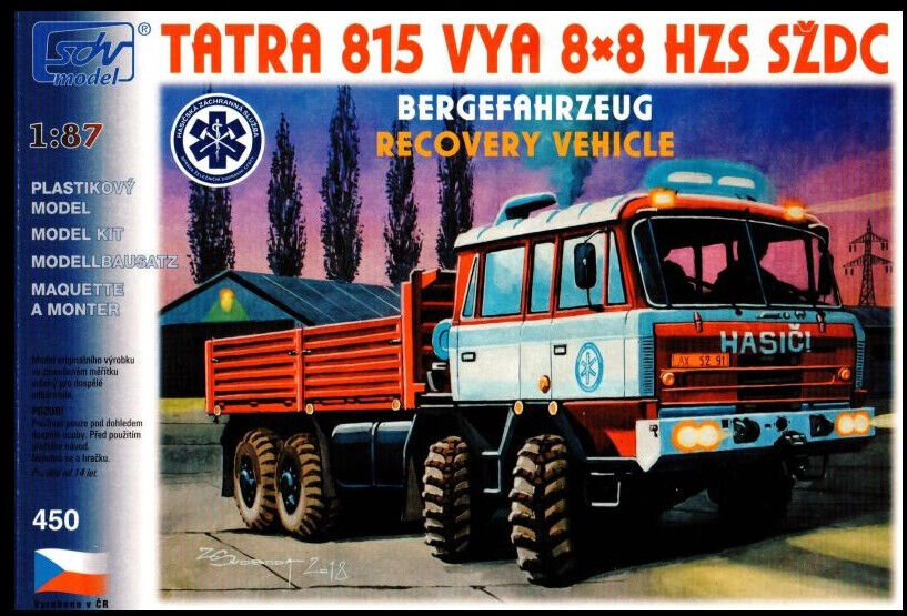 SDV 450, Tatra 815 8x8 Bergefahrzeug , Feuerwehr, Plastikbausatz 1/87, H0,