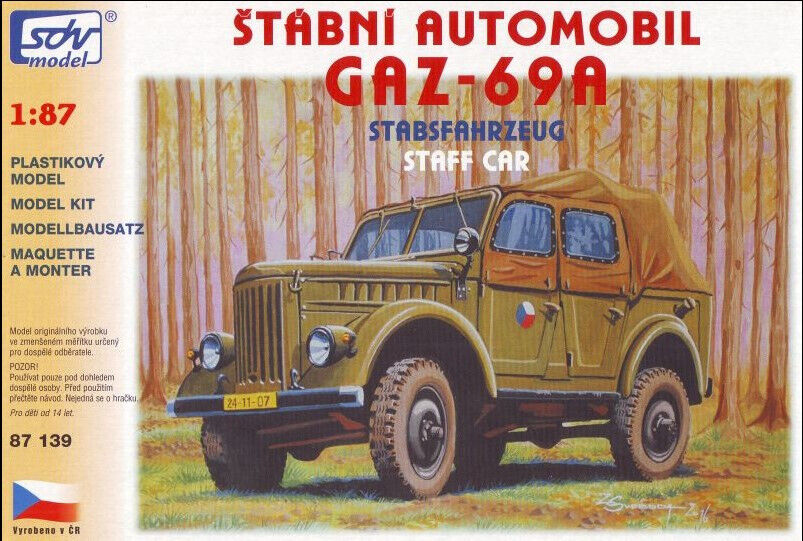 SDV 87139, GAZ 69A,  Plastikbausatz 1/87, H0,