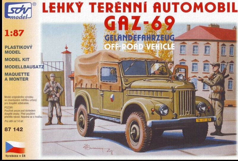 SDV 87142, GAZ 69, Plastikbausatz 1/87, H0,