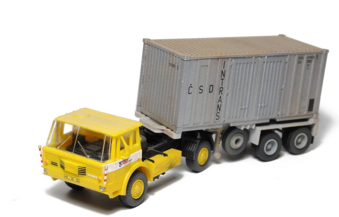 SDV 488, Tatra, 813 4x4 mit Containerauflieger,  Plastikbausatz 1/87, H0,